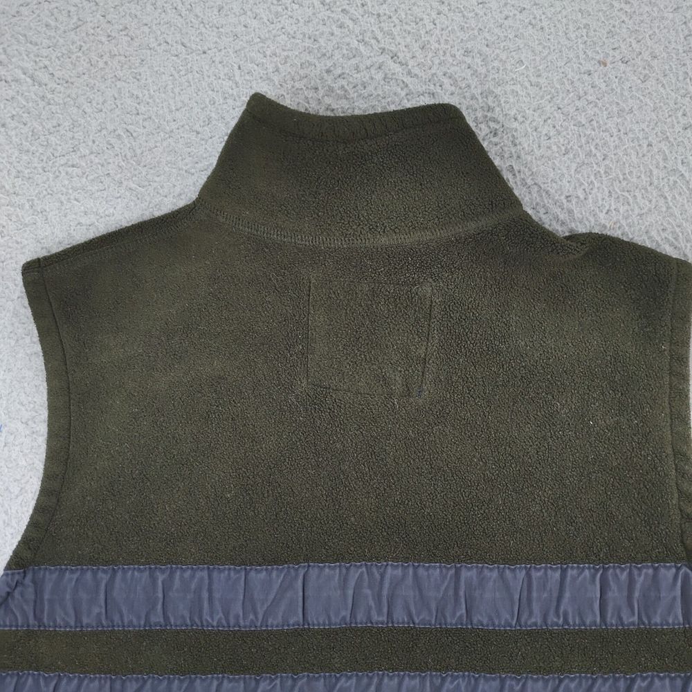 Vtg Abercrombie & Fitch Fleece Vest Mens XL Olive Green Full Zip Spellout - Picture 6 of 16